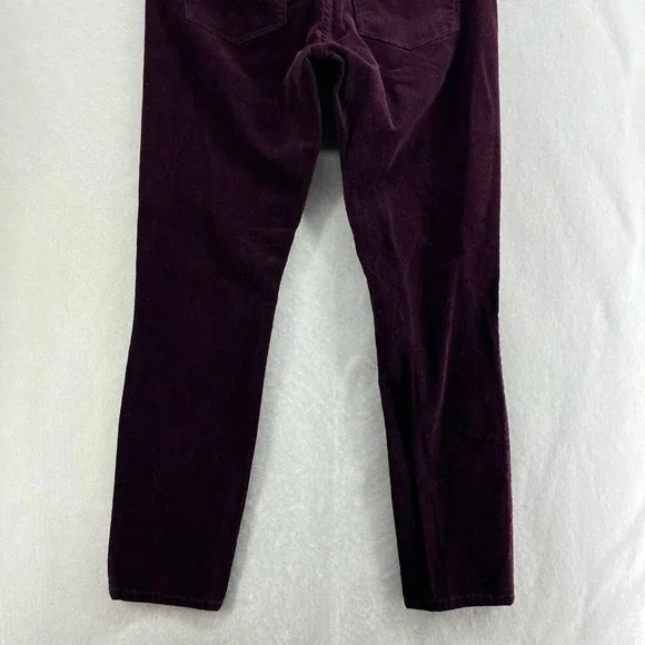 Banana Republic Corduroy Jeans Womens Sz 26P Purple Skinny Fit Low-Rise Stretch - Picture 9 of 12